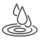Ícono chorro débil