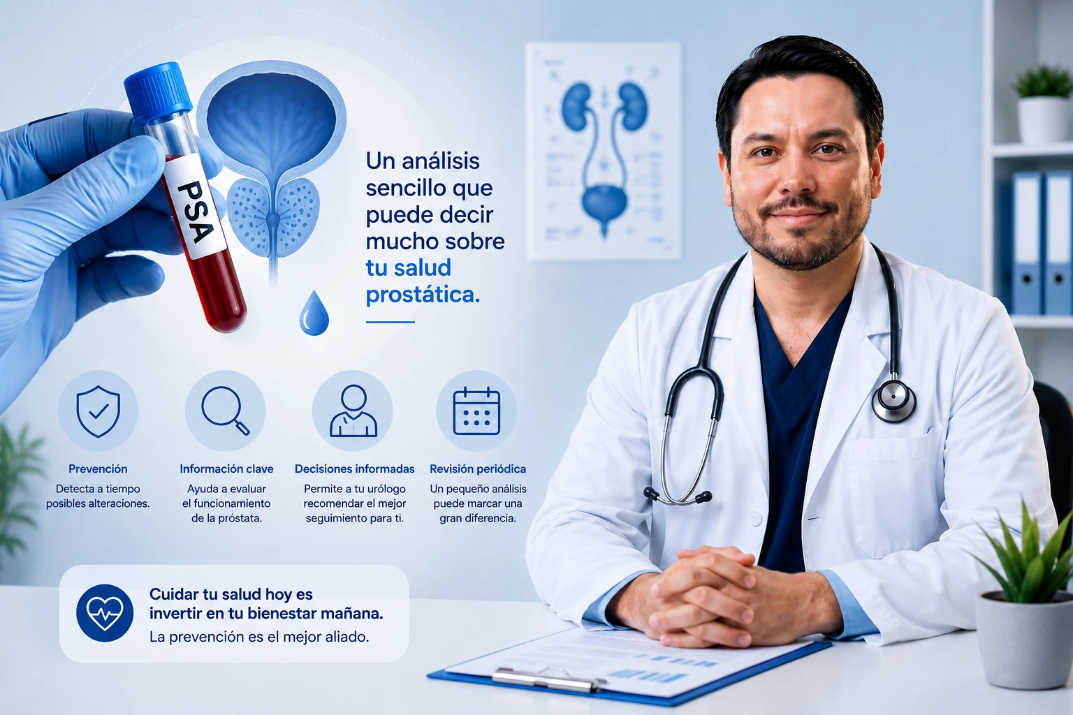 Análisis de sangre para medir el antígeno prostático (PSA) — Dr. Iñigo Navarro