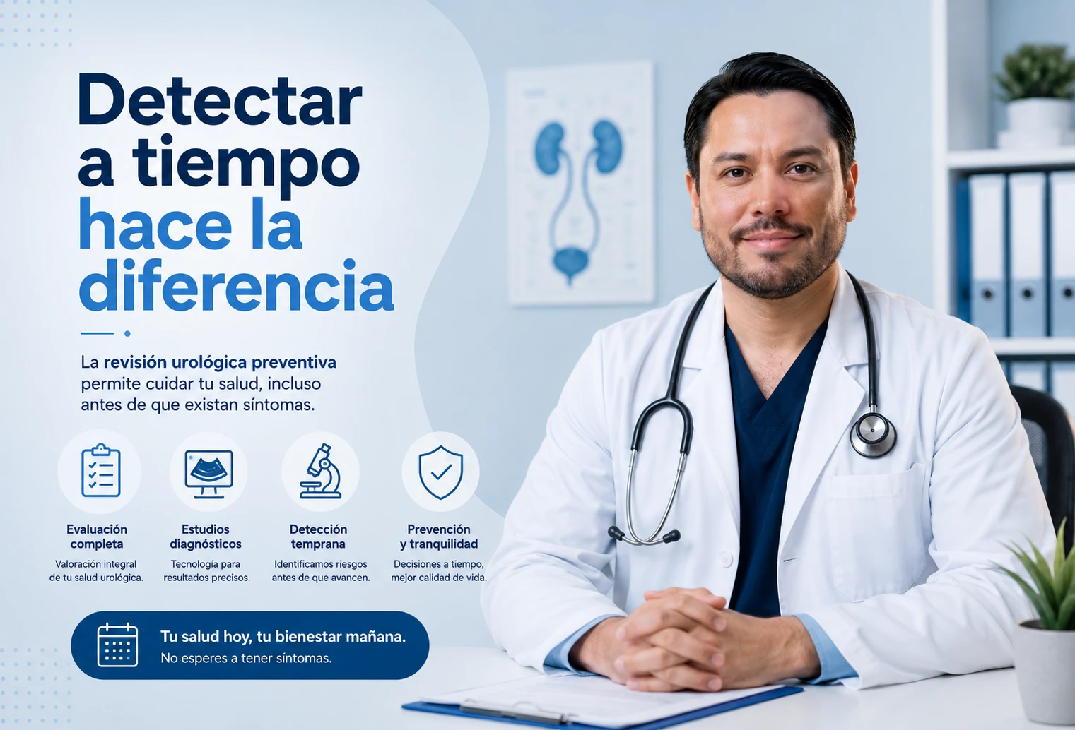 Revisión urológica preventiva — qué incluye y por qué no esperar · Dr. Iñigo Navarro
